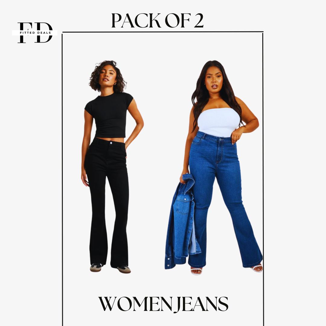 Pack of 2 Women Denim Jeans Different Style