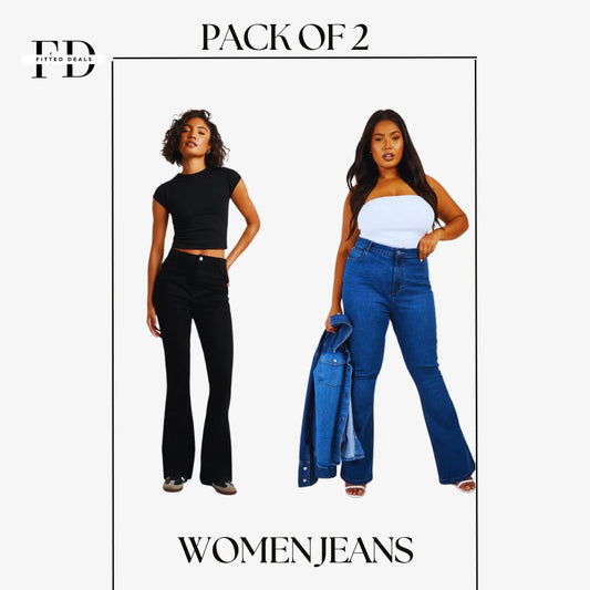 Pack of 2 Women Denim Jeans Different Style