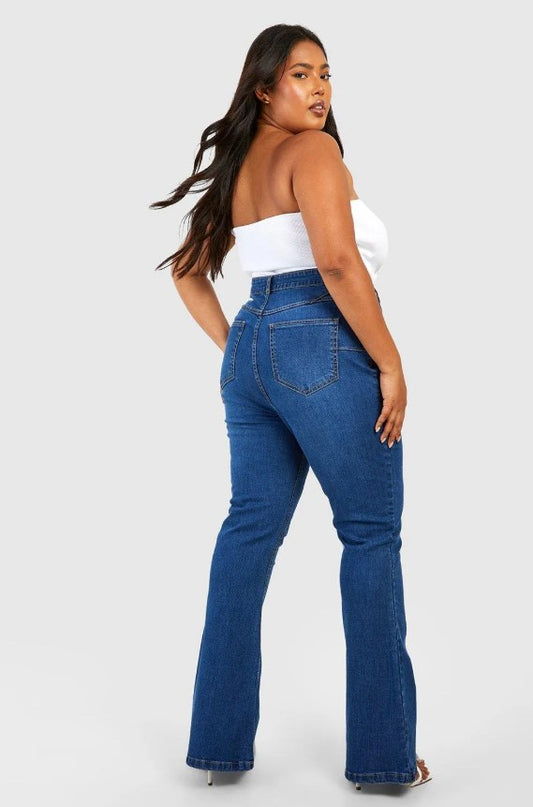 Plus Butt Shaper Stretch Flared Jeans
